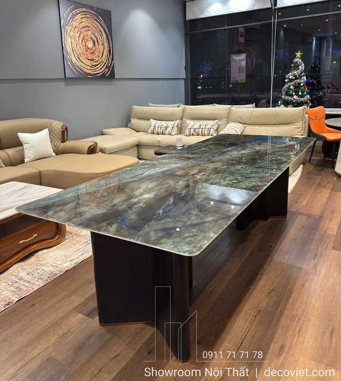 Bàn ăn 8 ghế mặt đá tự nhiên sang trọng tại Nhà Decor