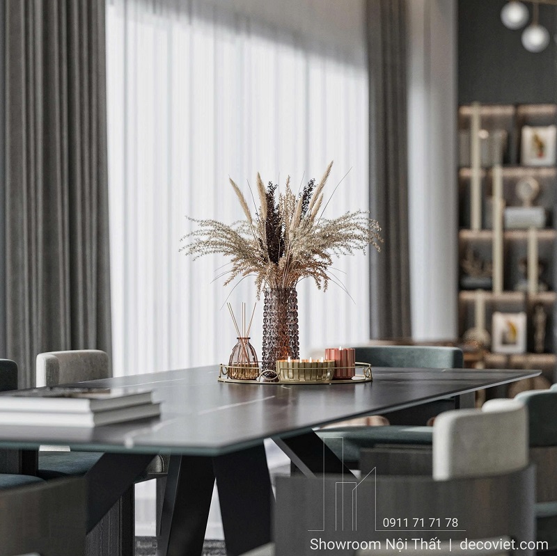 Bộ bàn ăn 10 ghế 2913S sang trọng xu hướng nội thất 2026