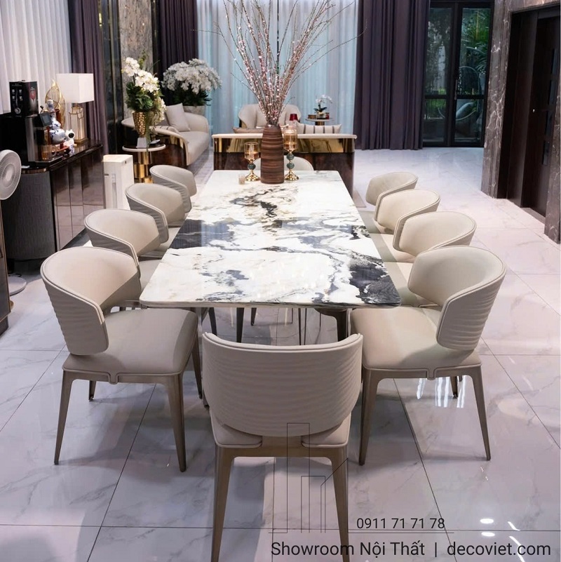 bàn ăn 10 ghế 2939S thiết kế cao cấp cho biệt thự nhà phố