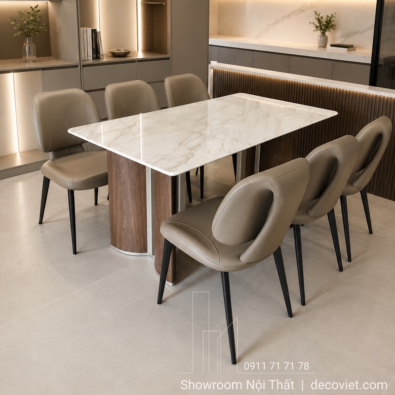 Bộ Bàn Ăn Mặt Đá 6 Người 2998S