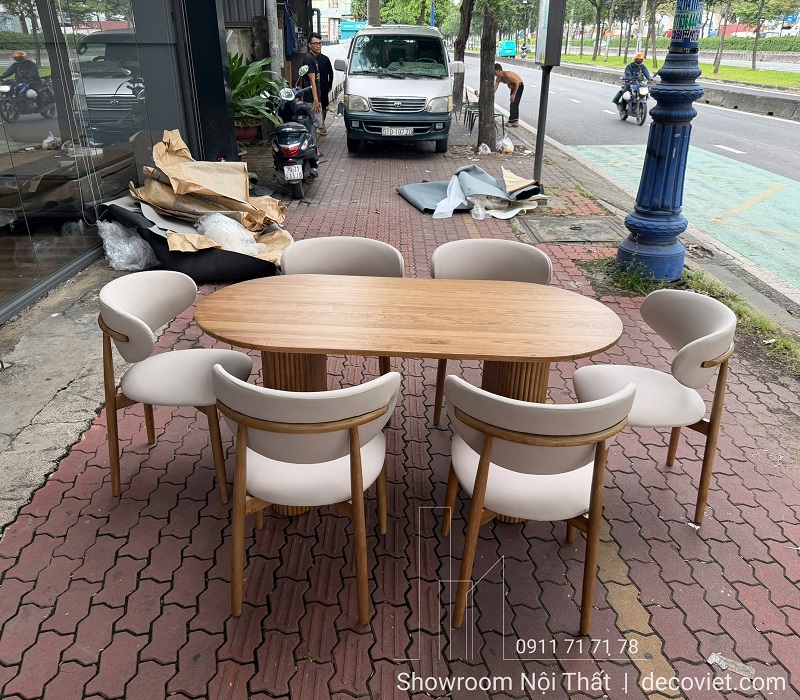 Bộ Bàn Ghế Ăn Gỗ 6 Người 3001S