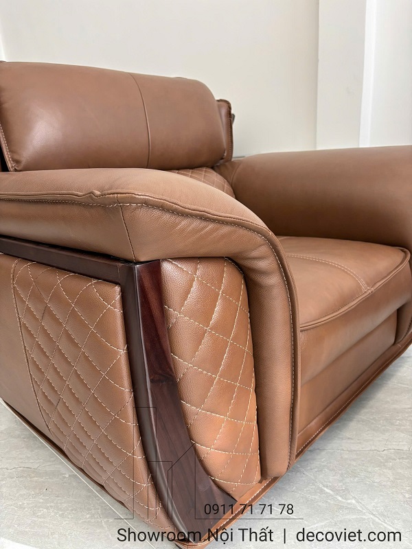 bộ sofa da thật sang trọng phù hợp nhà phố và biệt thự