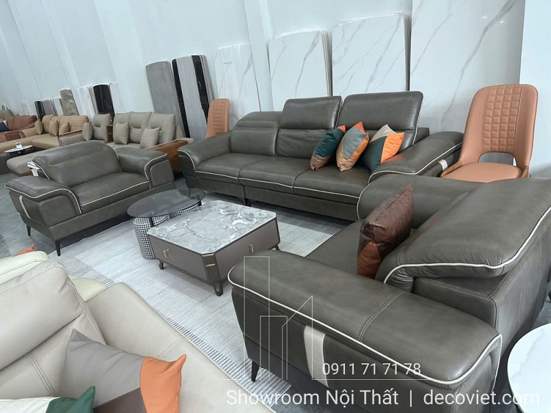 sofa da bò đẹp sang trọng