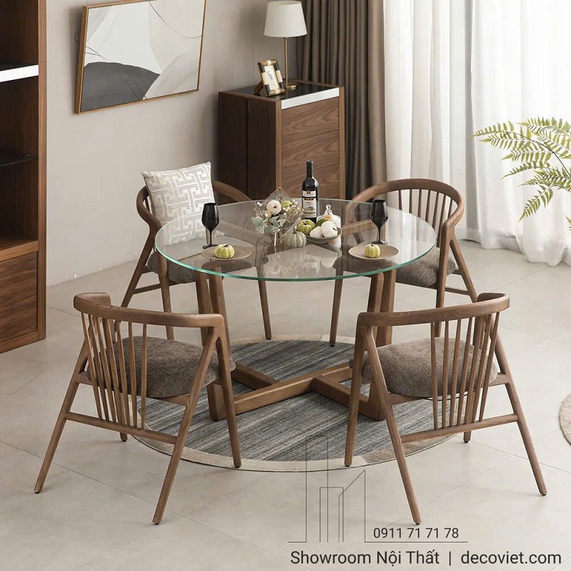 ghế ăn gỗ đệm êm thiết kế bắc âu tinh tế