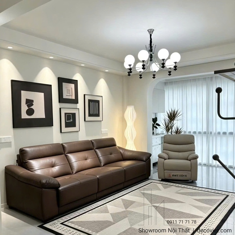 Ghế Sofa Băng Bọc Da Đẹp 1193T