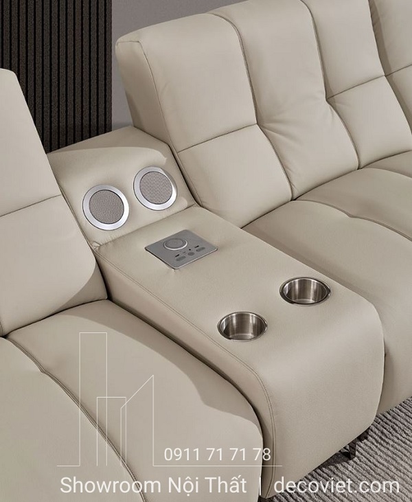 sofa thông minh bọc da nhập khẩu phù hợp với mọi không gian
