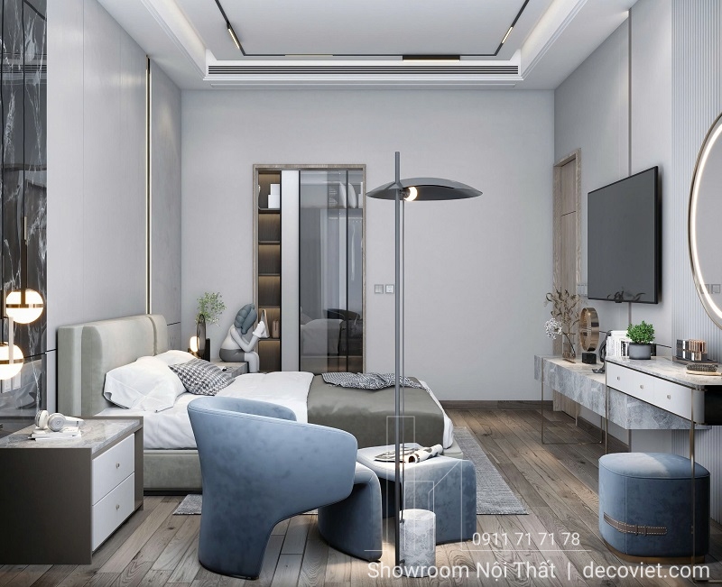 giường ngủ bọc vải hiện đại