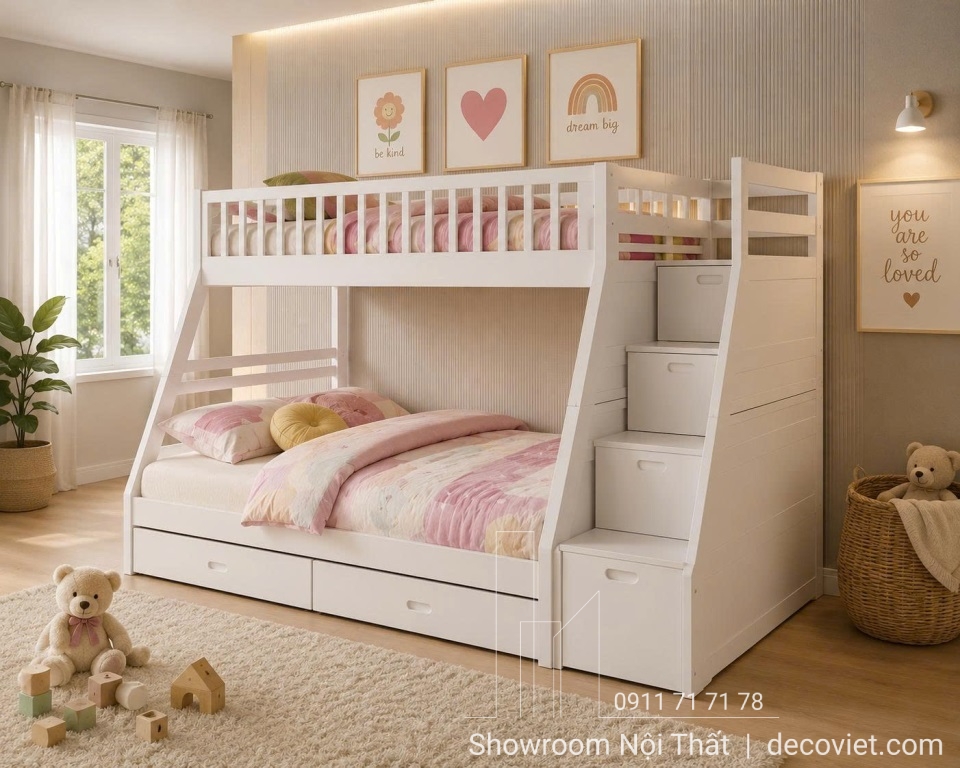 Giường Tầng 402T – Trắng