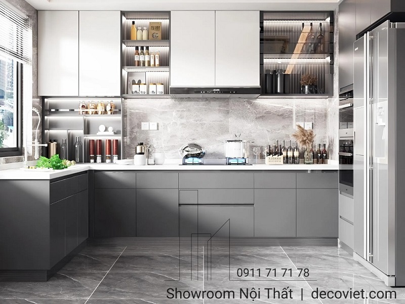 Mẫu Tủ Bếp Chữ U Hiện Đại 1189T