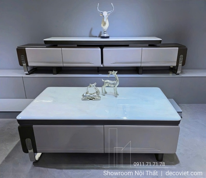 Set Kệ Tivi Bàn Trà Gỗ 127T