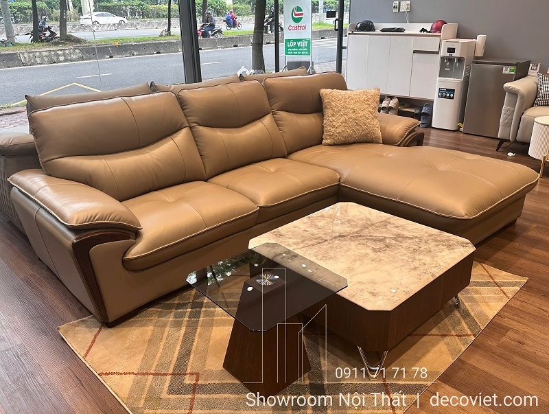 Sofa da bò Ý 1088T cao cấp thiết kế chữ L sang trọng