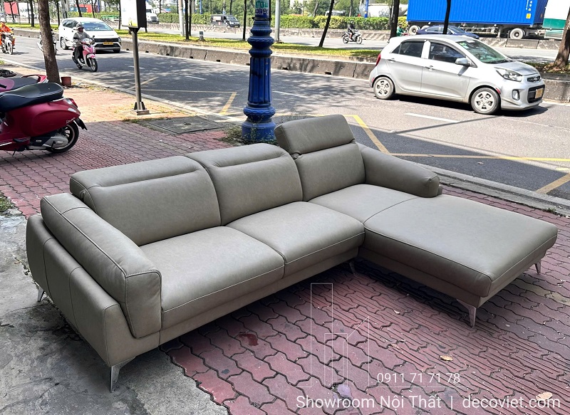 Sofa da bò Ý nguyên tấm thiết kế hiện đại tinh tế