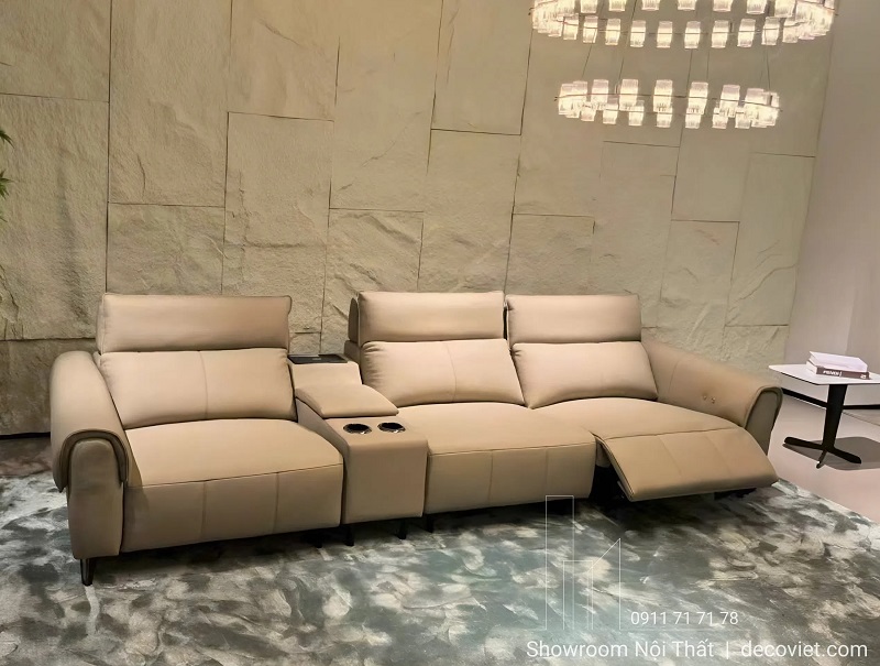 ghế sofa da bò thật chỉnh điện 1147T thiết kế hiện đại