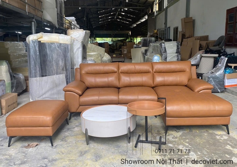 Mẫu sofa da bò Ý 1095T cao cấp giá rẻ tại DecoViet