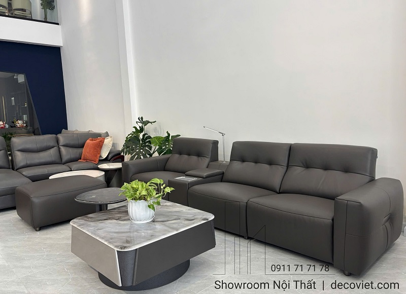 Sofa cao cấp chỉnh điện ngả lưng thoải mái chất liệu da sinh thái