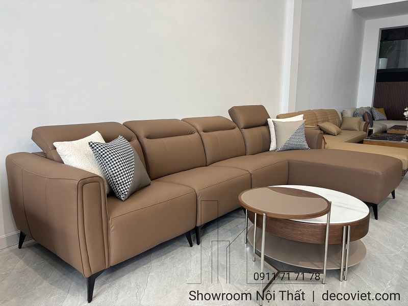 Sofa Phòng Khách Hiện Đại 1018T màu nâu nhã nhặn
