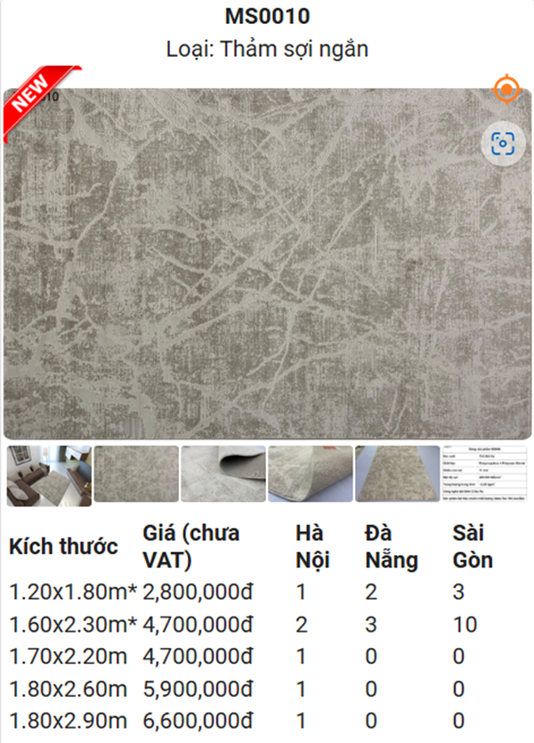 Thảm Sofa Hiện Đại