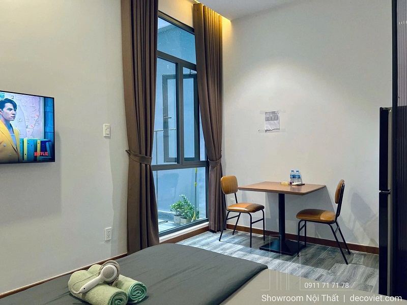 thi công căn hộ dịch vụ 1 phòng ngủ đẹp giá hợp lý