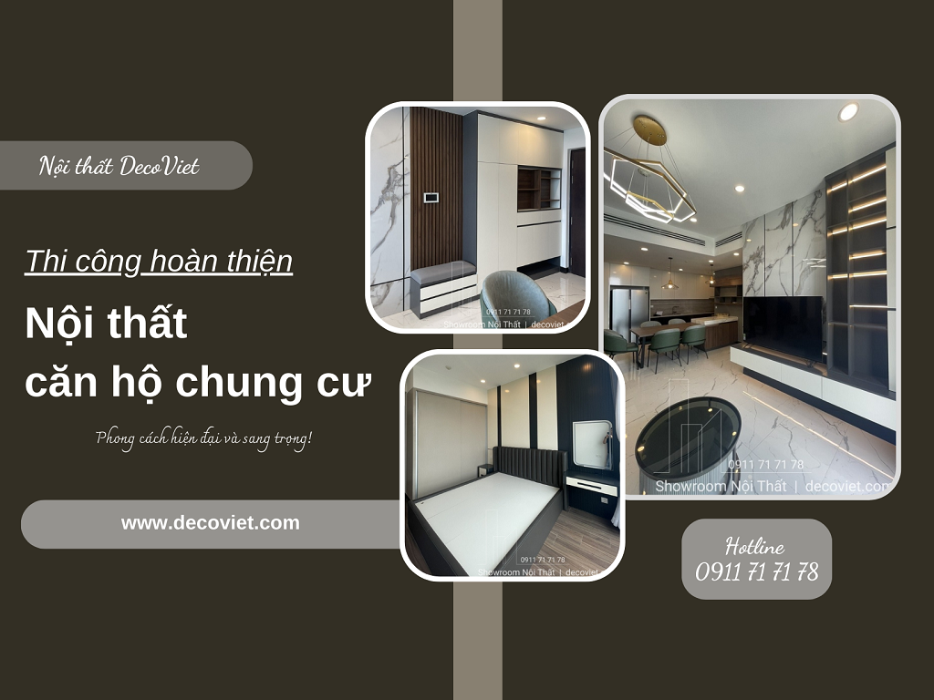 Thi Công Nội Thất Chung Cư 2 PN Đẹp Hiện Đại