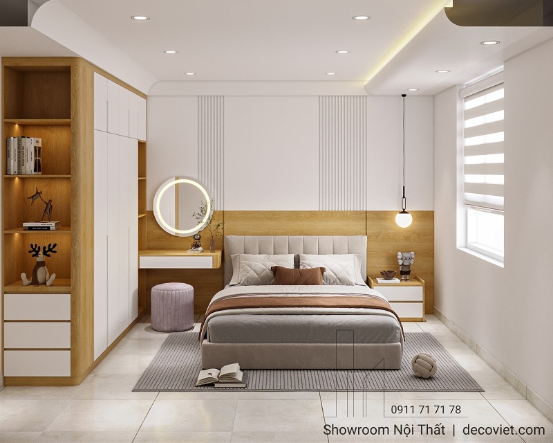 Thiết kế phòng ngủ 2 chung cư Tecco Linh Đông 3PN hiện đại