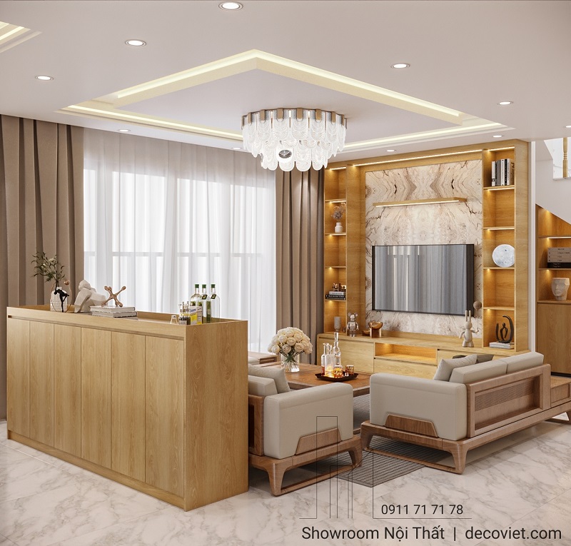 Nội thất phòng khách chung cư Tecco Linh Đông phong cách hiện đại