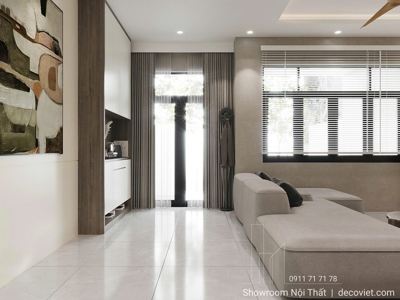 nội thất phòng khách nhà phố 1 trệt 4 lầu