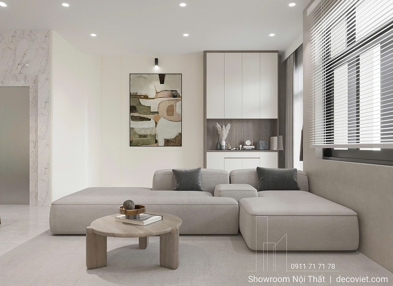 thiết kế phòng khách nhà phố Bình Dương hiện đại