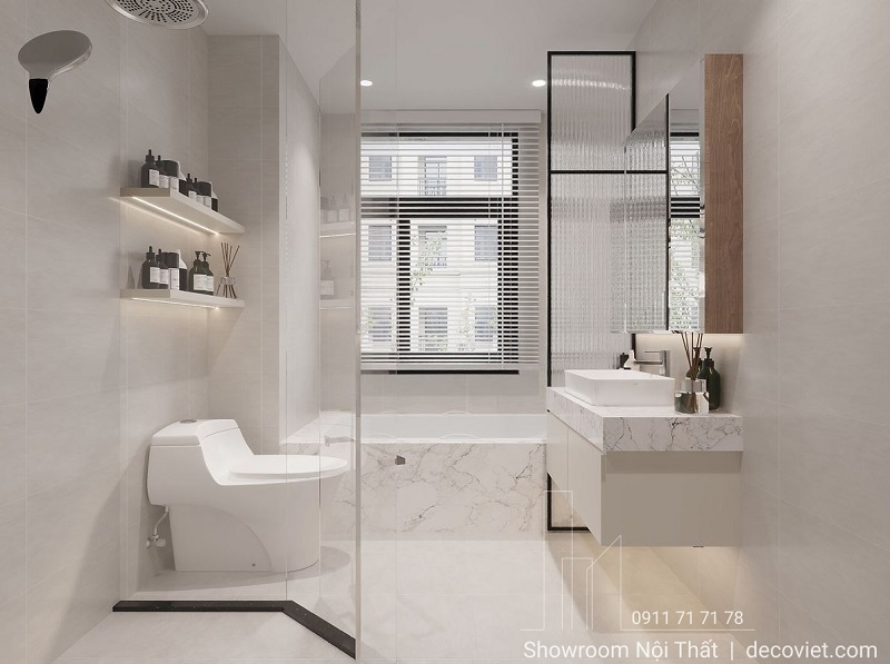 thiết kế nhà vệ sinh master nhà phố Bình Dương