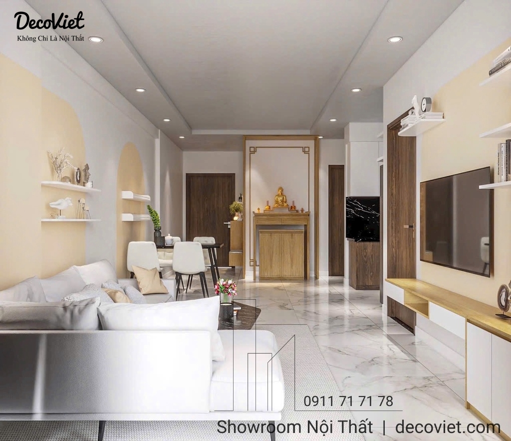 Thiết kế nội thất phòng khách đẹp hiện đại