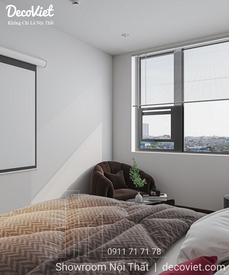 Nội thất phòng ngủ master căn hộ C SKY VIEW đẹp sang trọng