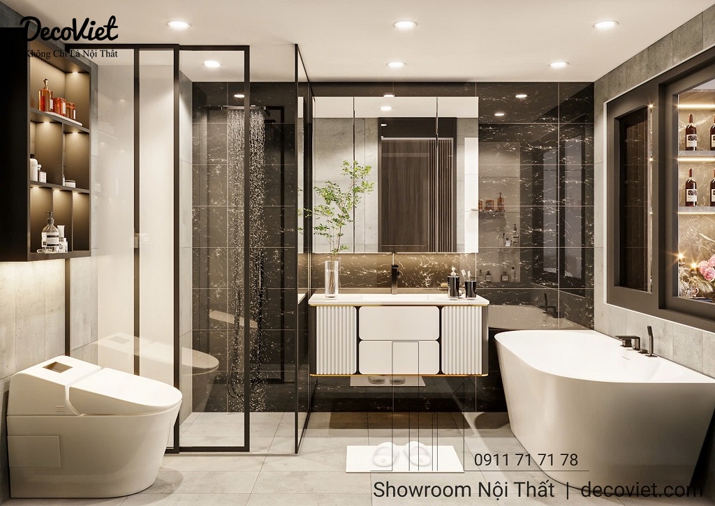 thiết kế nội thất nhà tắm sang trọng