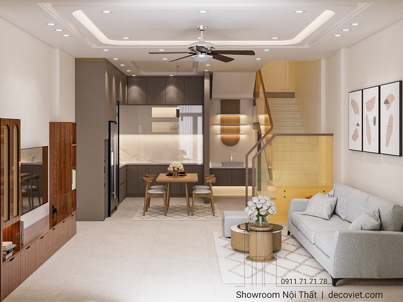 Thiết Kế Nội Thất Nhà Phố 1 Phòng Ngủ Hiện Đại