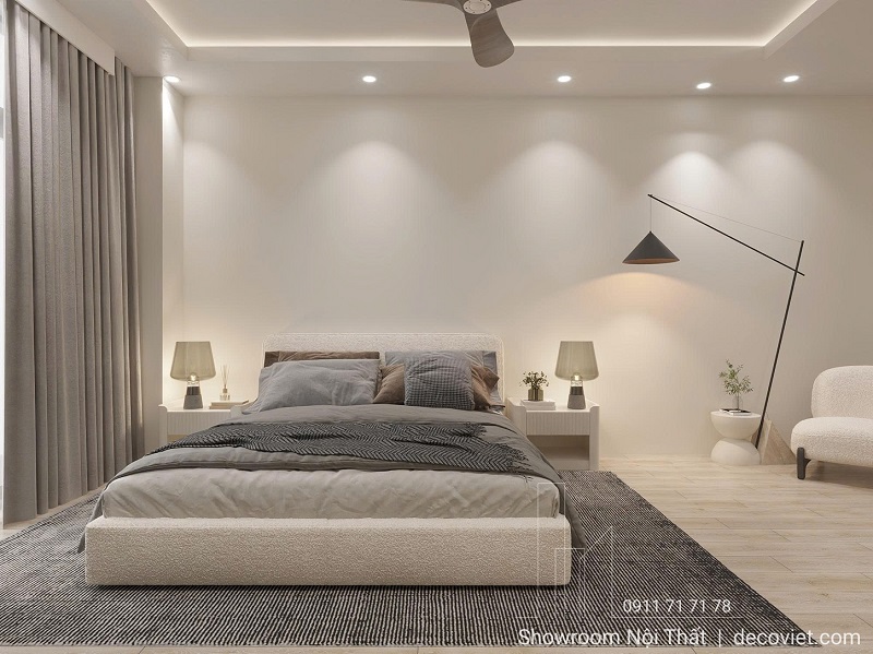 thiết kế phòng ngủ master nhà phố Bình Dương hiện đại