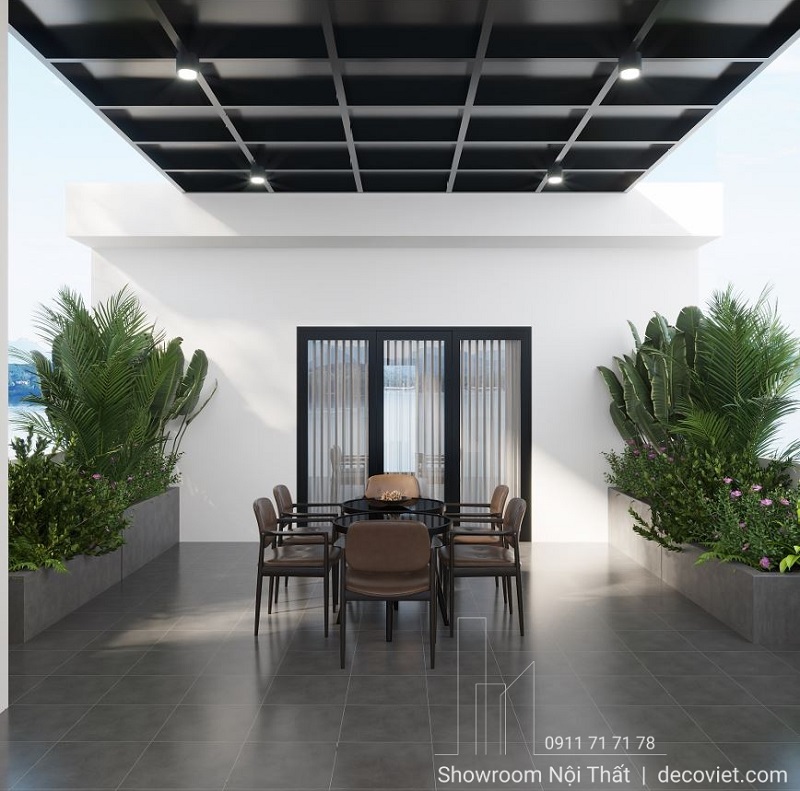 thiết kế sân thượng đẹp nhà phố bình dương