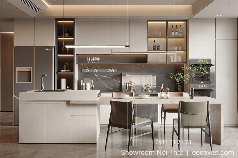 tủ bếp gỗ công nghiệp