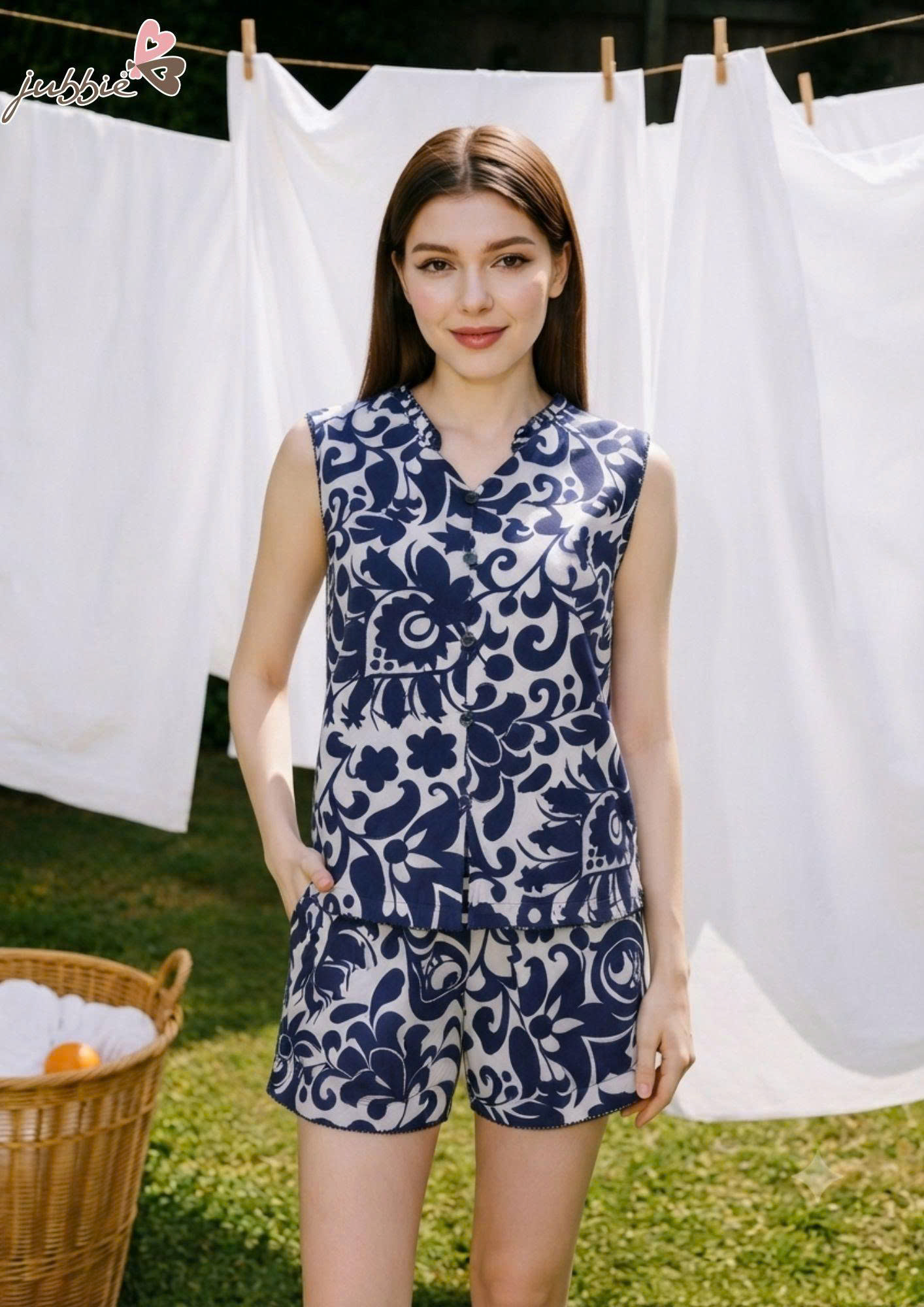 Bộ short cổ tim chạy đăng - 1156