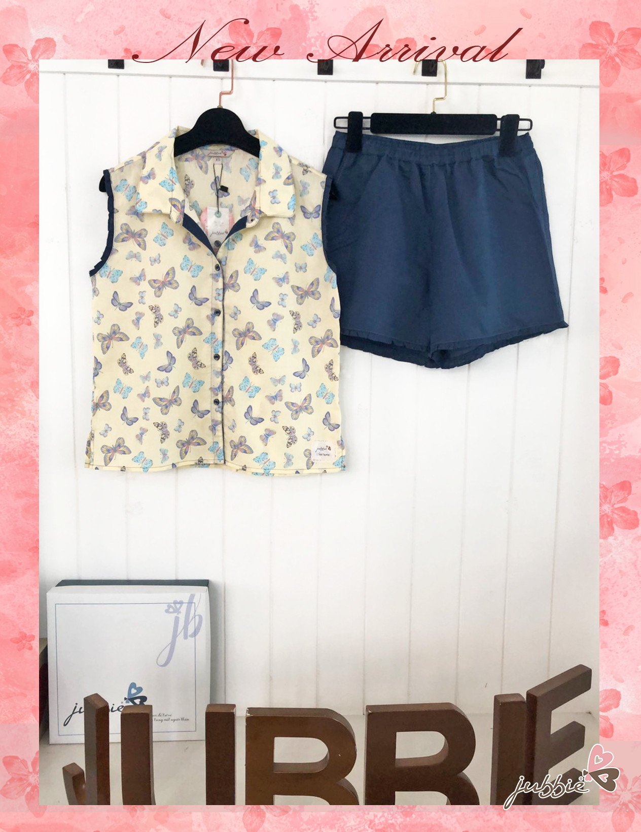 Bộ short cổ bẻ sát nách - 2138