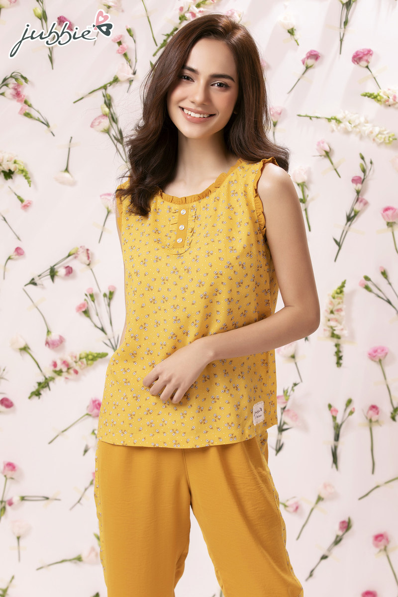 Bộ lửng cổ tròn viền bèo - 2262