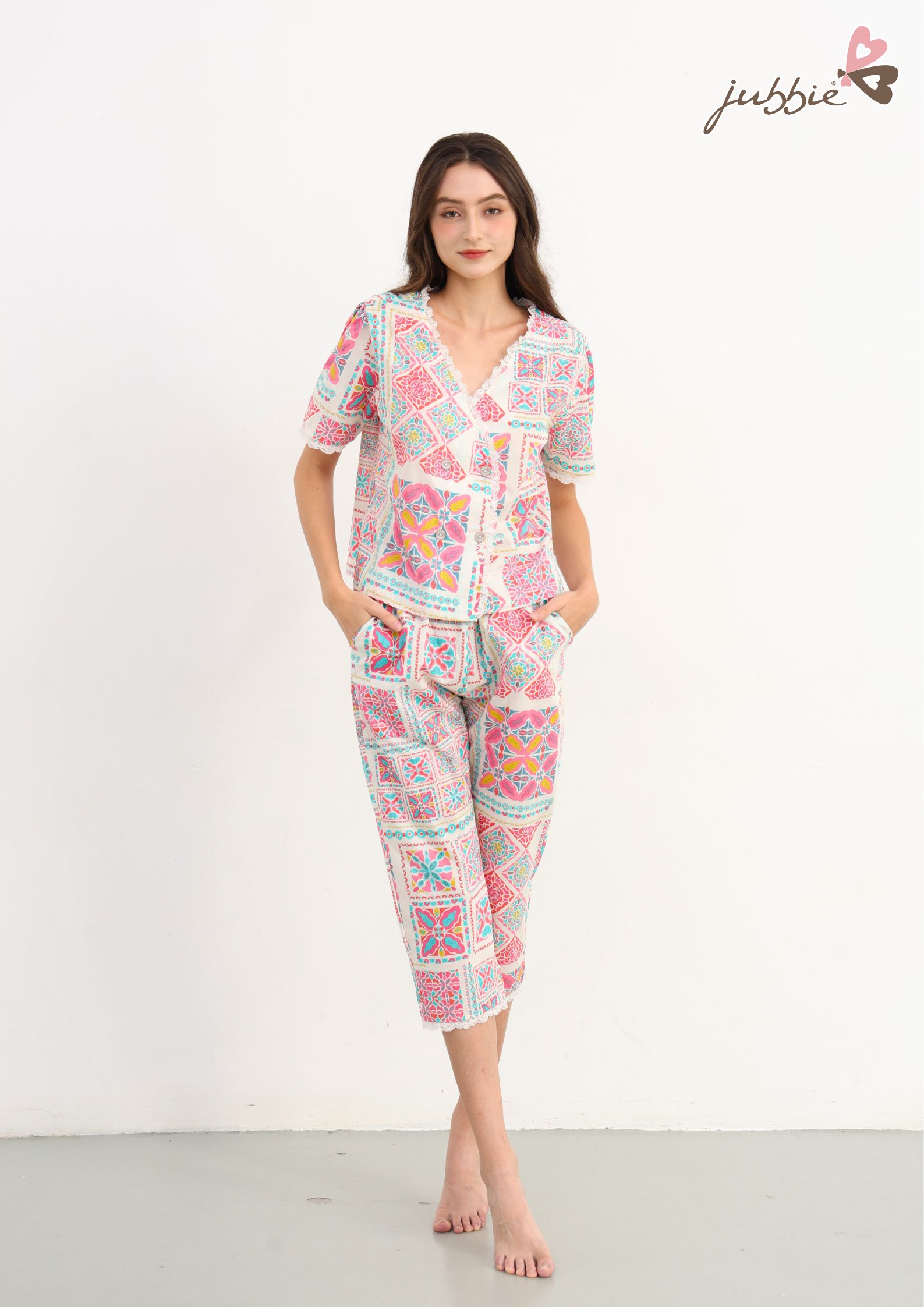 BL Đắp chéo viền ren - 32575