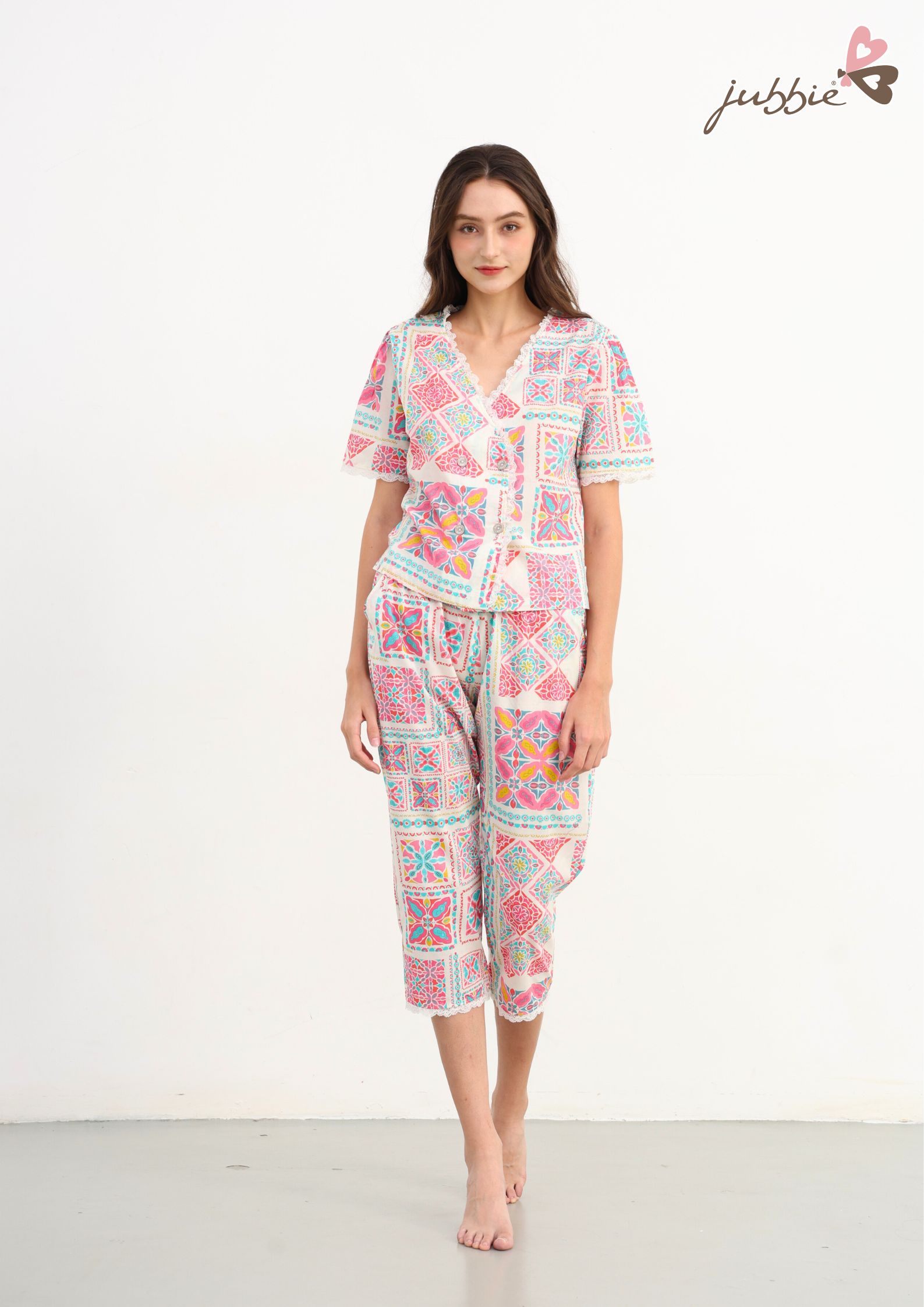 BL Đắp chéo viền ren - 32575