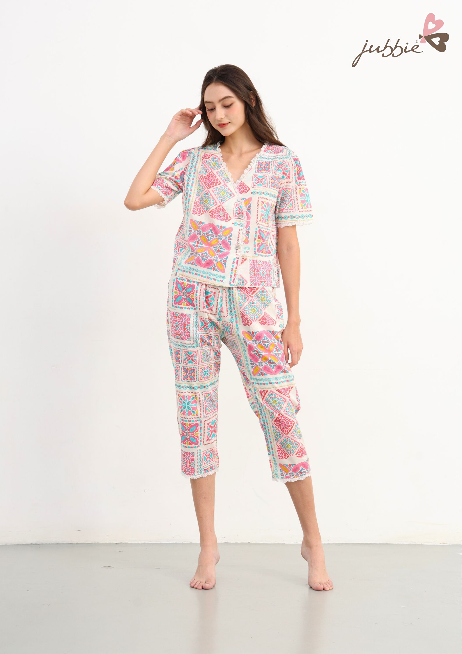 BL Đắp chéo viền ren - 32575