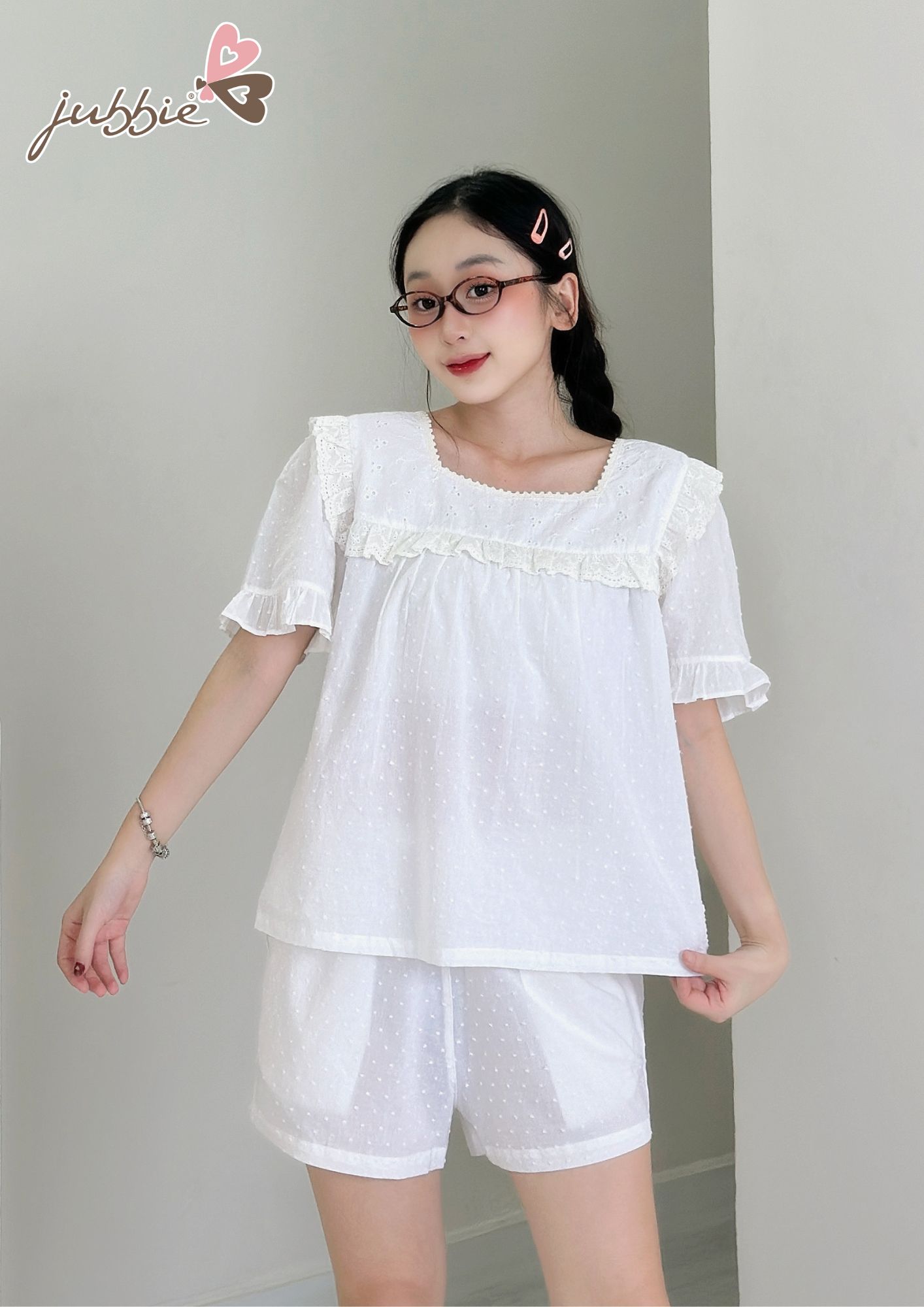 BS Cổ vuông phối ren - 3173