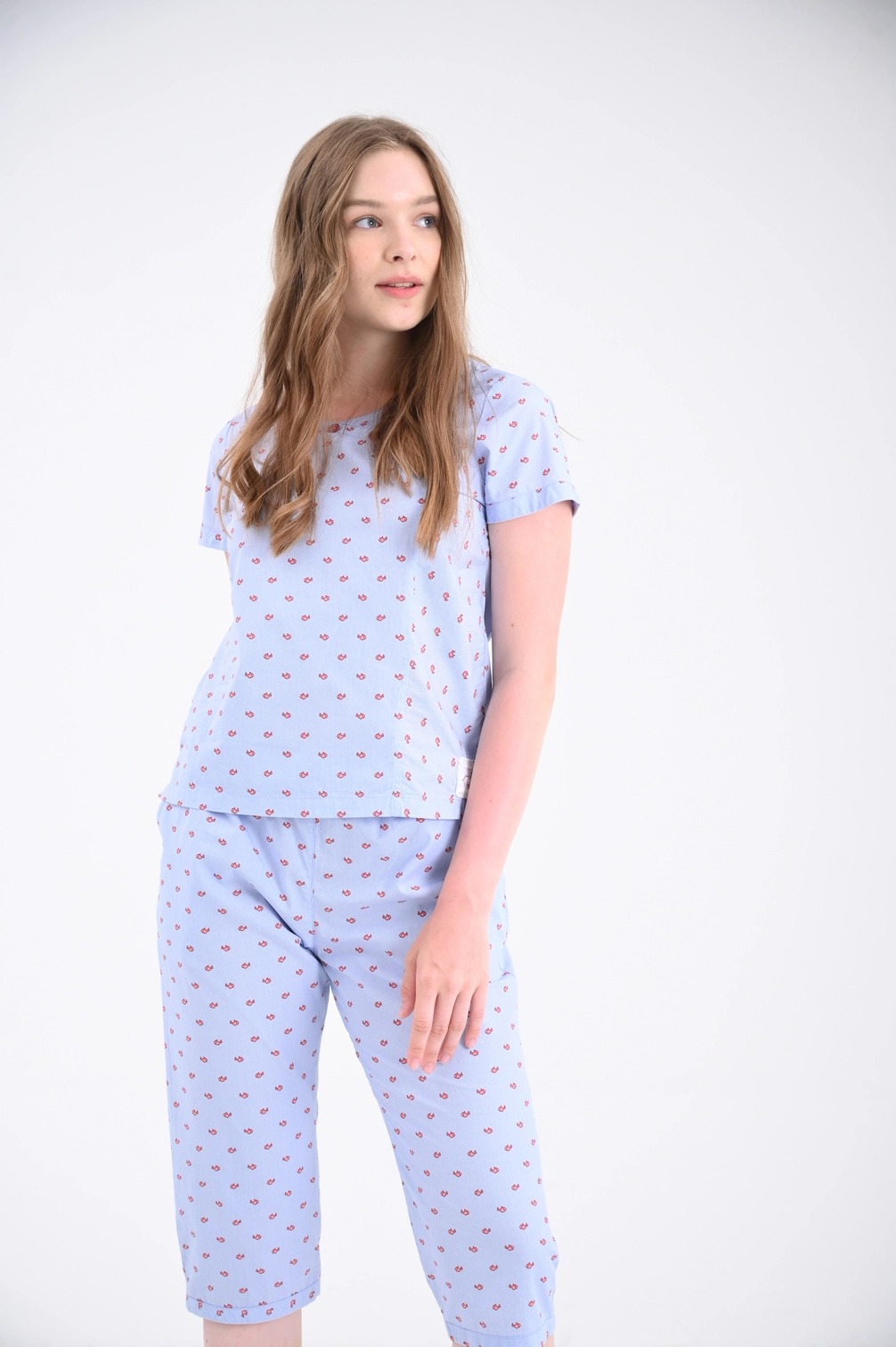 BL Cổ tròn xéo 3 nút - 32375