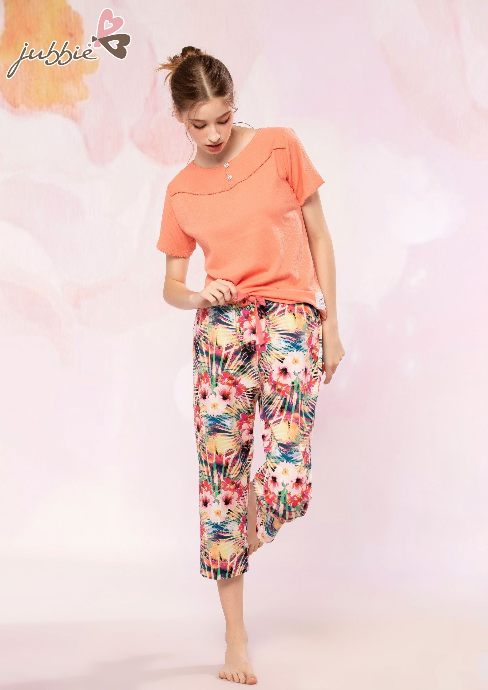 BL áo cổ tròn phối quần - 32448