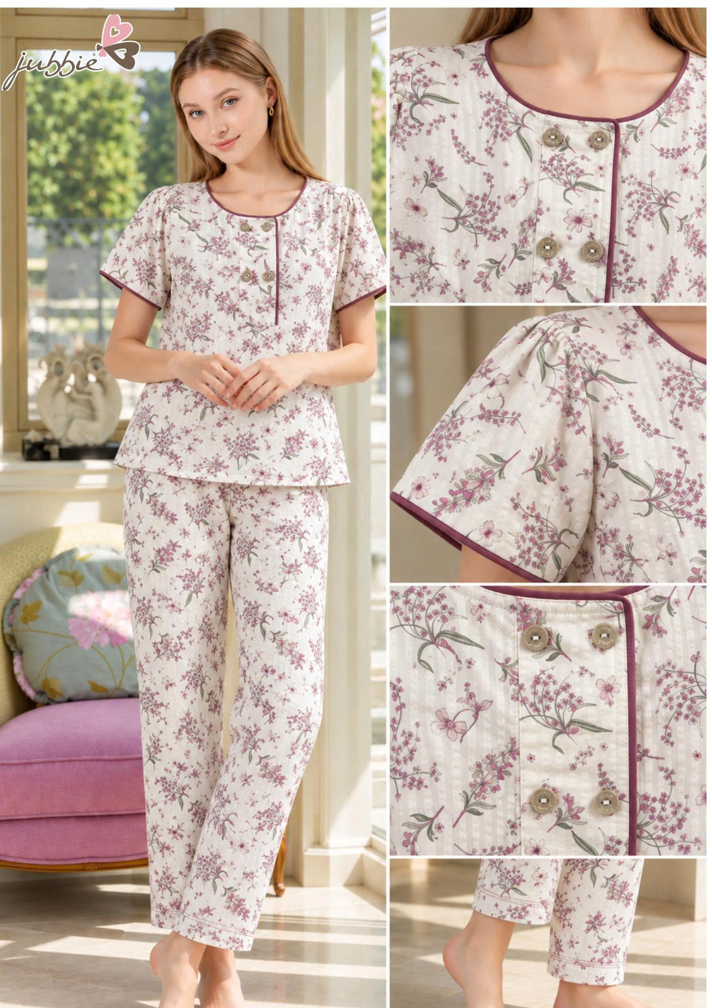 BL Cổ tròn viền nhân - 32592
