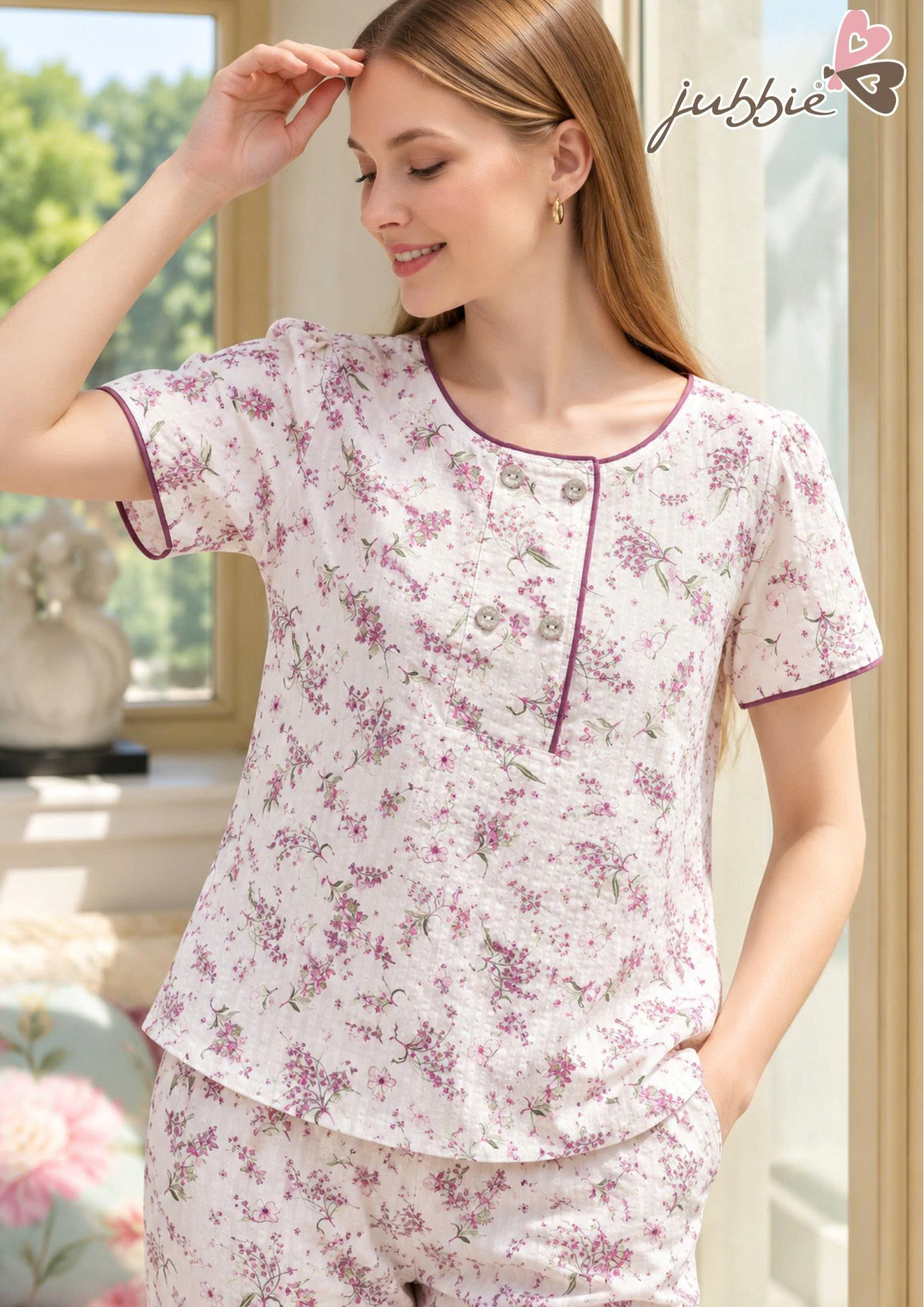 BL Cổ tròn viền nhân - 32592