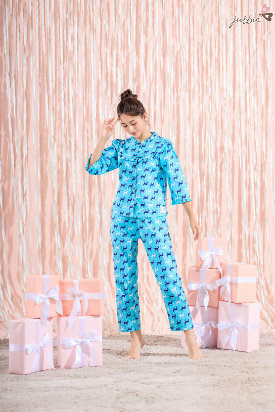BD cổ tròn nhún cài nút - 40326
