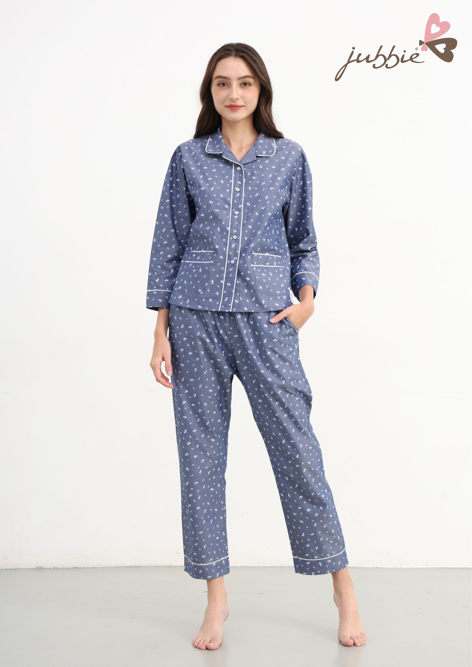 BD Cổ bẻ viền nhân - 40420