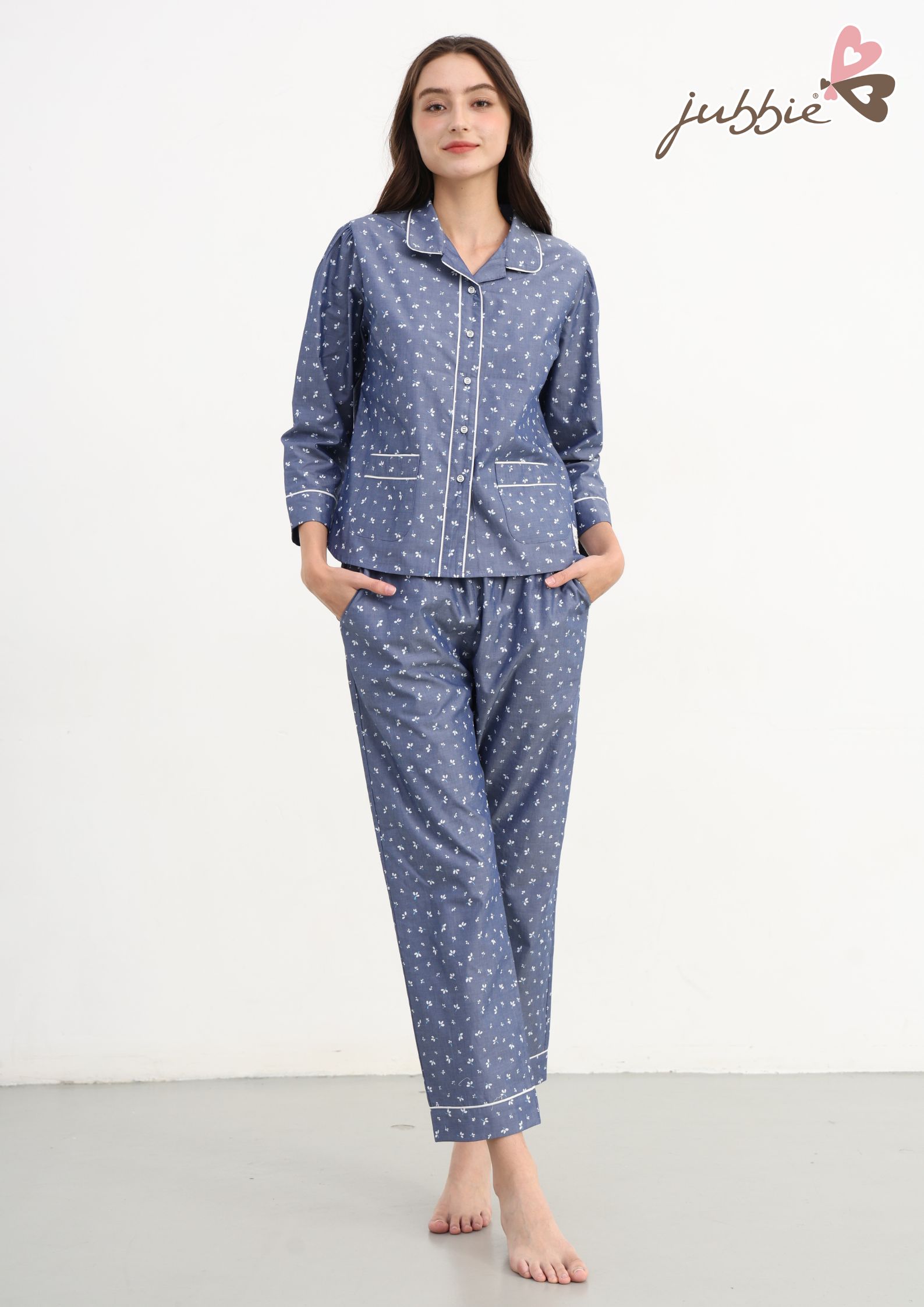 BD Cổ bẻ viền nhân - 40420