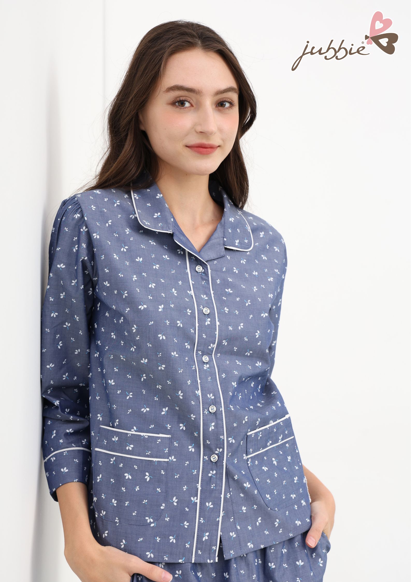 BD Cổ bẻ viền nhân - 40420